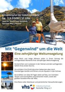 VHS-Plakat - Mit Gegenwind um die Welt
